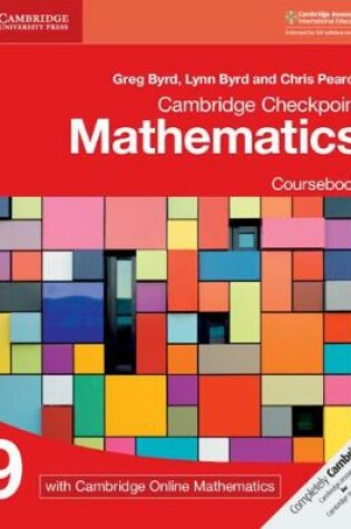 Cover of Cambridge Checkpoint Mathematics Coursebook 9 with Cambridge Online Mathematics (1 Year)