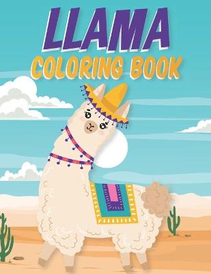 Book cover for Llama Coloring Book