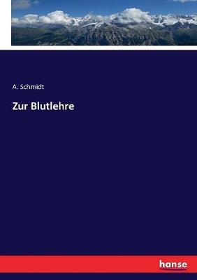 Book cover for Zur Blutlehre