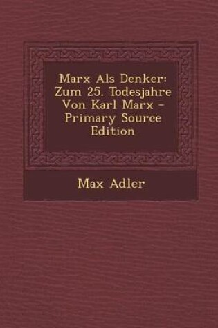 Cover of Marx ALS Denker