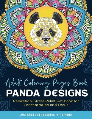 Book cover for Adult Coloring Pages Book Panda Designs