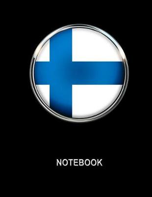 Book cover for Notebook. Finland Flag Cover. Composition Notebook. College Ruled. 8.5 x 11. 120 Pages.