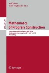 Book cover for Mathematics of Program Construction