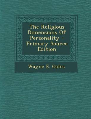 Book cover for The Religious Dimensions of Personality