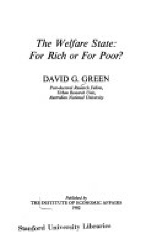 Cover of Welfare State
