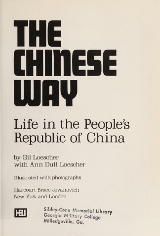 Book cover for The Chinese Way