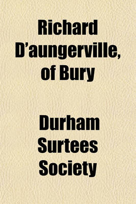 Book cover for Richard D'Aungerville, of Bury