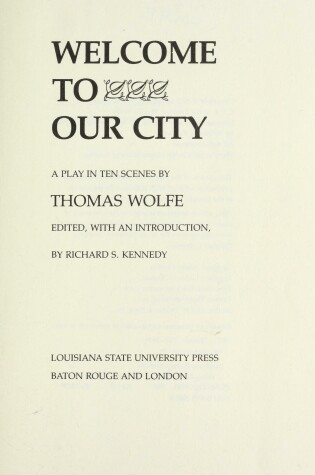 Cover of Welcome to Our City