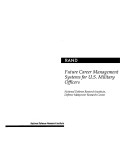 Book cover for Future Career Management Systems for U.S. Military Officers