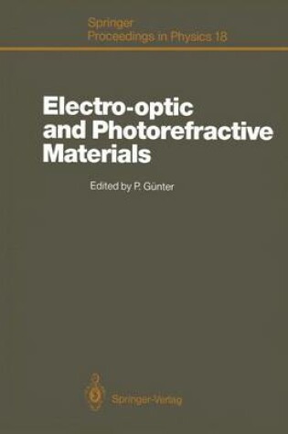 Cover of Electro-Optic and Photorefractive Materials