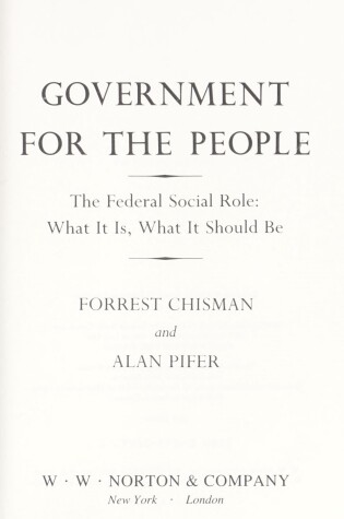 Cover of GOVERNMENT FOR PEOPLE CL