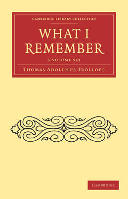 Book cover for What I Remember 3 Volume Paperback Set
