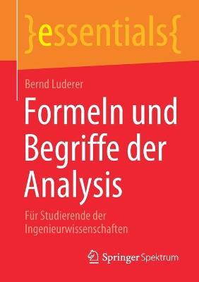 Cover of Formeln und Begriffe der Analysis