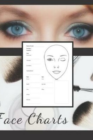 Cover of Blank Makeup Oval Face Charts Paper Sheets Logbook to Record Different Techniques & Client's Looks