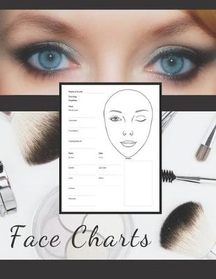 Book cover for Blank Makeup Oval Face Charts Paper Sheets Logbook to Record Different Techniques & Client's Looks