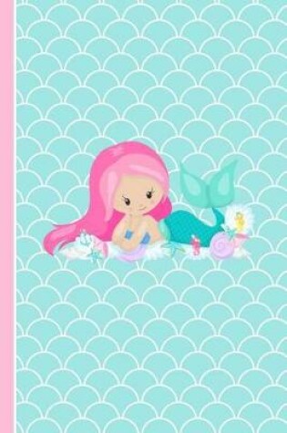 Cover of Cute Pink Hair Mermaid Girl and Friends Daily Writing Journal Paper