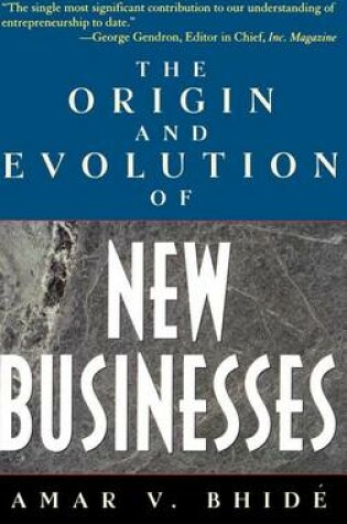 Cover of The Origin and Evolution of New Businesses