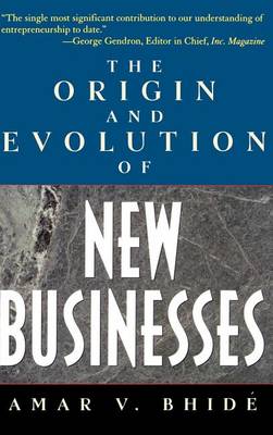 Book cover for The Origin and Evolution of New Businesses