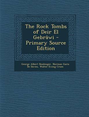 Book cover for The Rock Tombs of Deir El Gebr wi