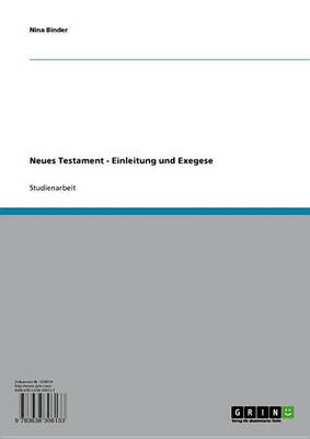 Book cover for Neues Testament - Einleitung Und Exegese