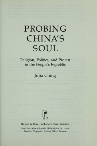 Cover of Probing China's Soul