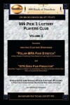 Book cover for 999 Pick 3 Lottery Players Club Volume 2