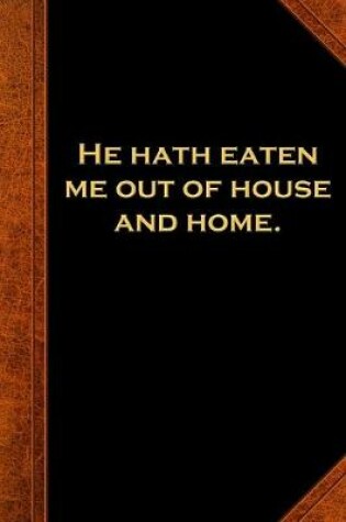 Cover of 2020 Daily Planner Shakespeare Quote Eaten Out House Home 388 Pages