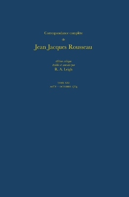 Book cover for Correspondance Complete de Rousseau 21