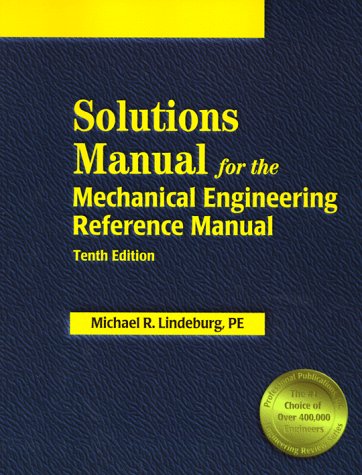 Book cover for Solutions Manual for the Mechanical Engineering Reference Manual