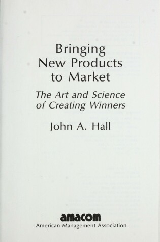 Cover of Bringing New Products to Market