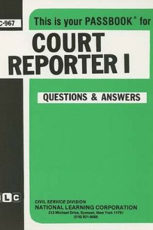 Cover of Court Reporter I