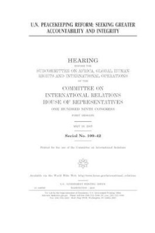 Cover of U.N. peacekeeping reform