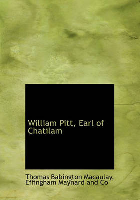 Book cover for William Pitt, Earl of Chatilam