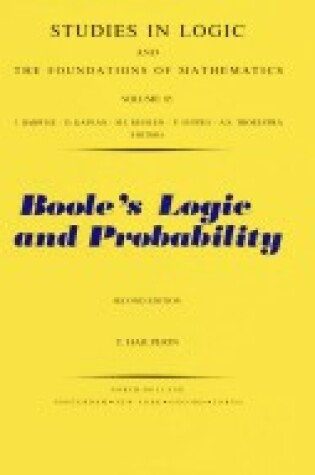 Cover of Boole's Logic and Probability