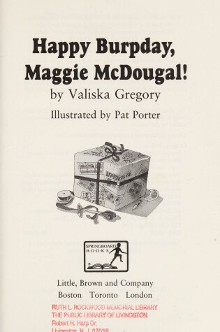 Cover of Happy Burpday, Maggie McDougal!