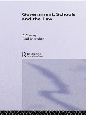 Book cover for Government, Schools and the Law