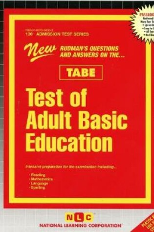 Cover of Test Of Adult Basic Education (TABE)