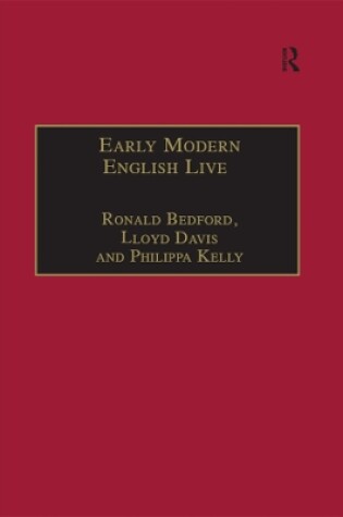 Cover of Early Modern English Lives