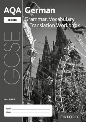 Book cover for AQA GCSE German Higher Grammar, Vocabulary & Translation Workbook (Pack of 8)