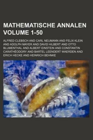 Cover of Mathematische Annalen Volume 1-50