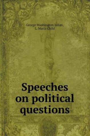 Cover of Speeches on political questions