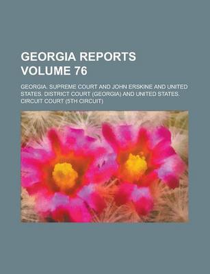 Book cover for Georgia Reports Volume 76