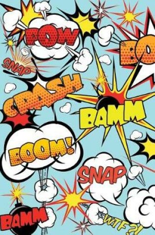Cover of Superhero Cartoon Words Blank Journal