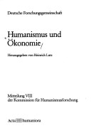 Book cover for Humanismus Und Oekonomie