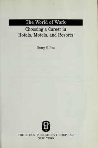 Cover of Choosing a Career in Hotels, M