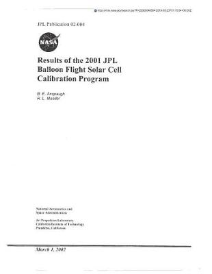 Book cover for Results of the 2001 Jpl Balloon Flight Solar Cell Calibration Program