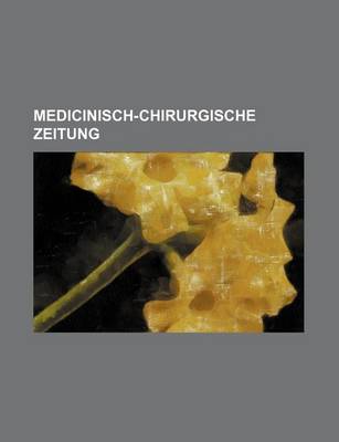 Book cover for Medicinisch-Chirurgische Zeitung (1)