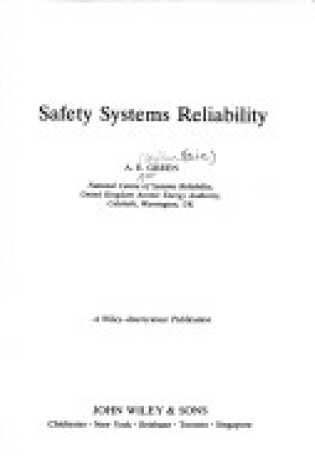 Cover of Safety Systems Reliability