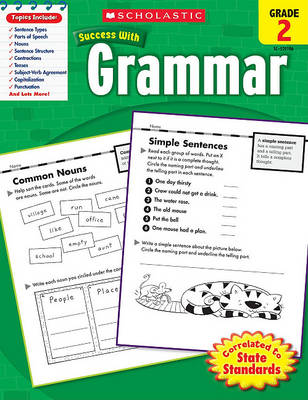 Book cover for Scholastic Success with Grammar: Grade 2 Workbook