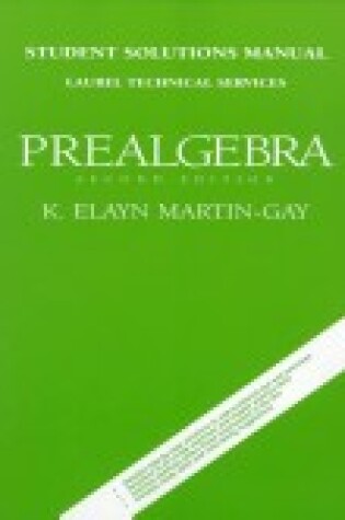 Cover of Prealgebra